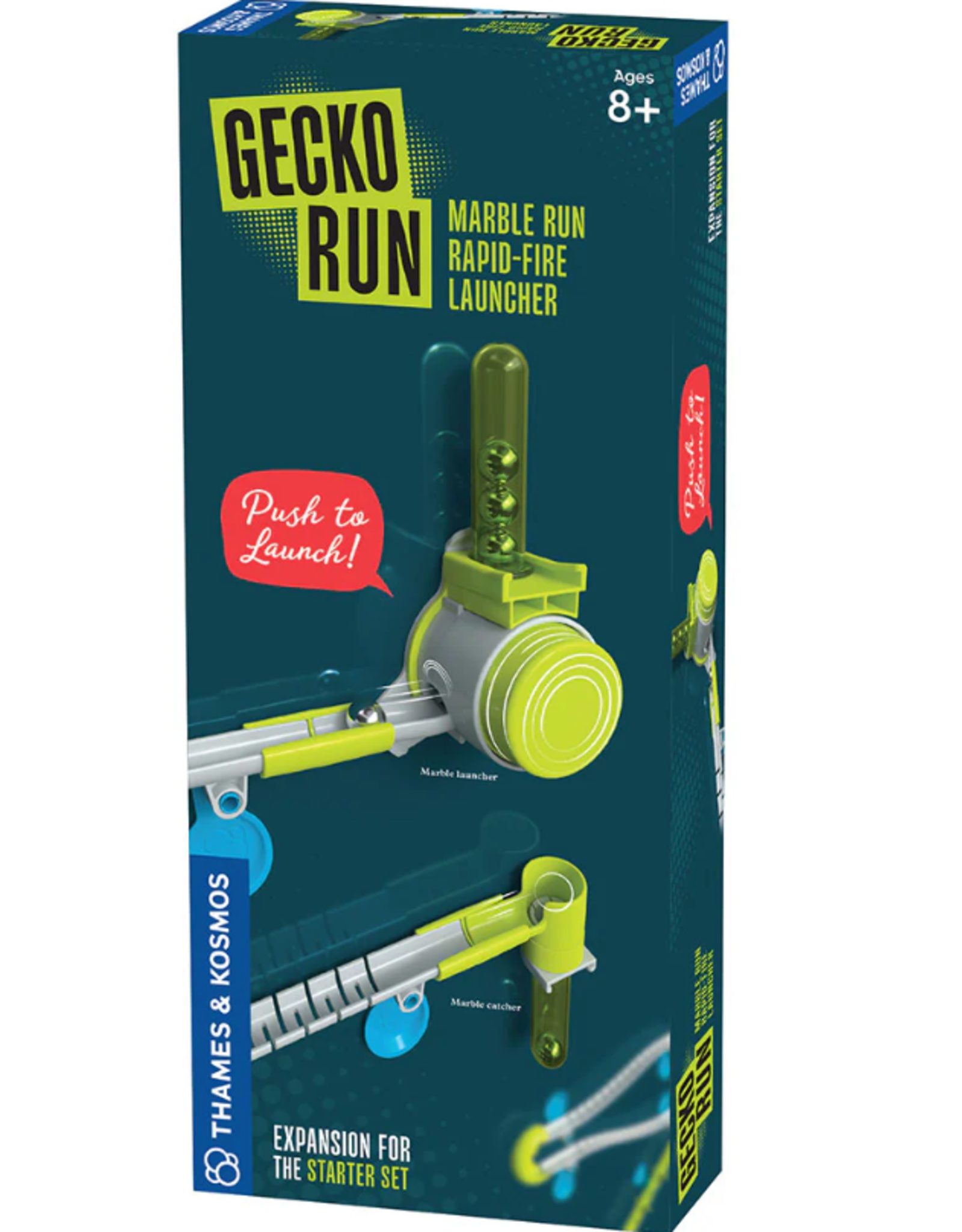 Thames & Kosmos Gecko Run - Marble Run Rapid-Fire Launcher Expansion Pack