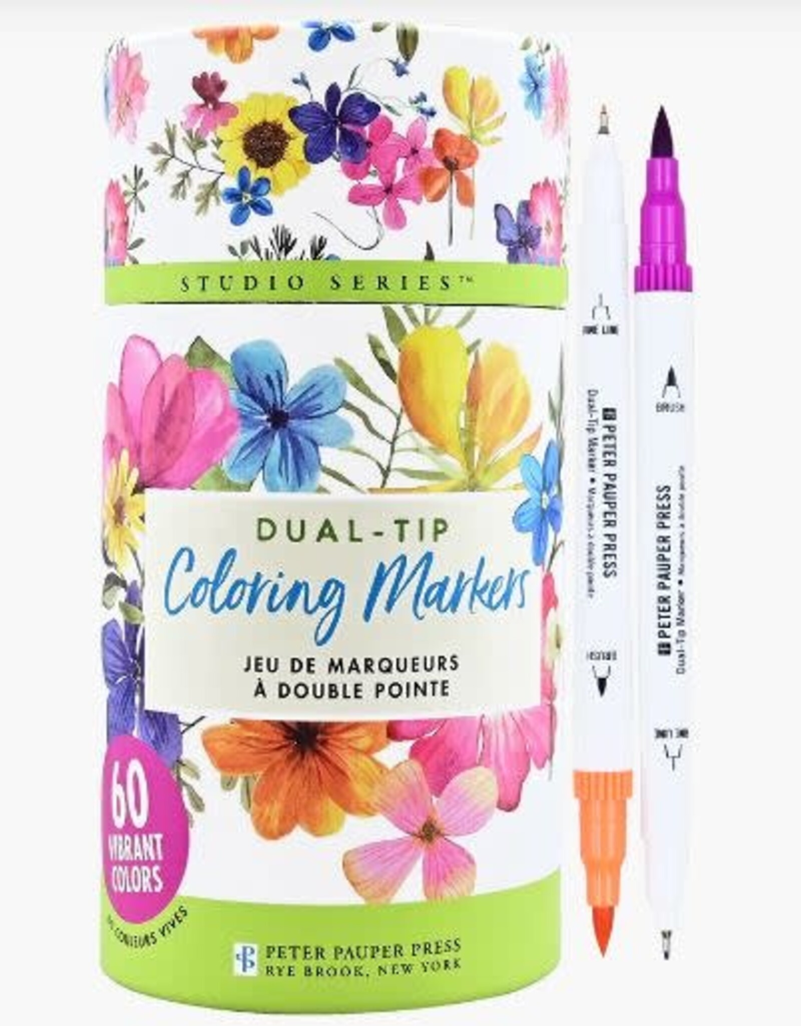 Peter Pauper Press DUAL-TIP COLORING MARKERS/60