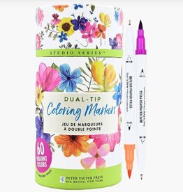 Peter Pauper Press DUAL-TIP COLORING MARKERS/60