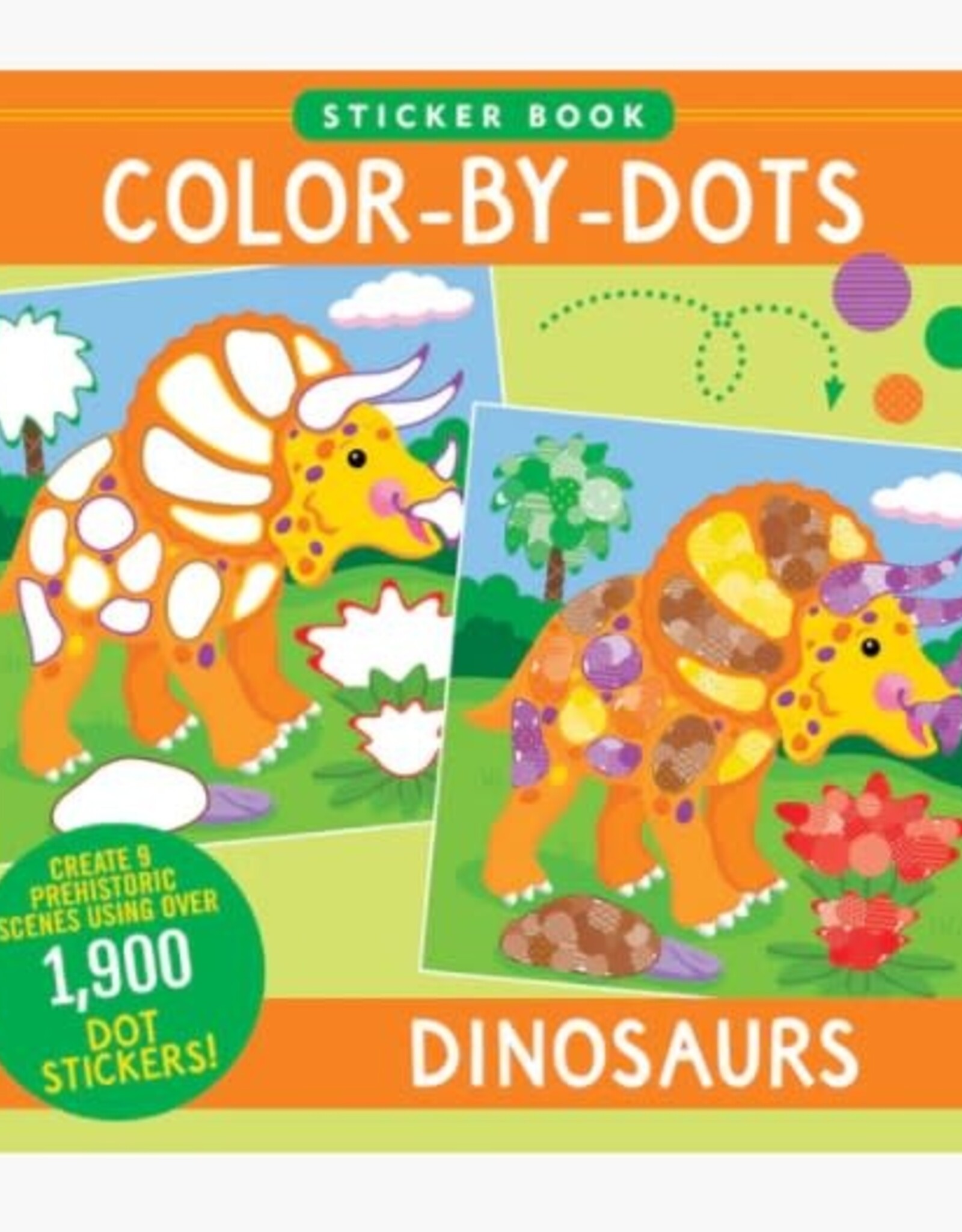 Peter Pauper Press COLOR-BY-DOTS STICKER BK DINOSAURS