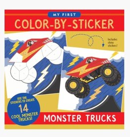 Peter Pauper Press FIRST COLOR-BY-STICKER MONSTER TRUCKS