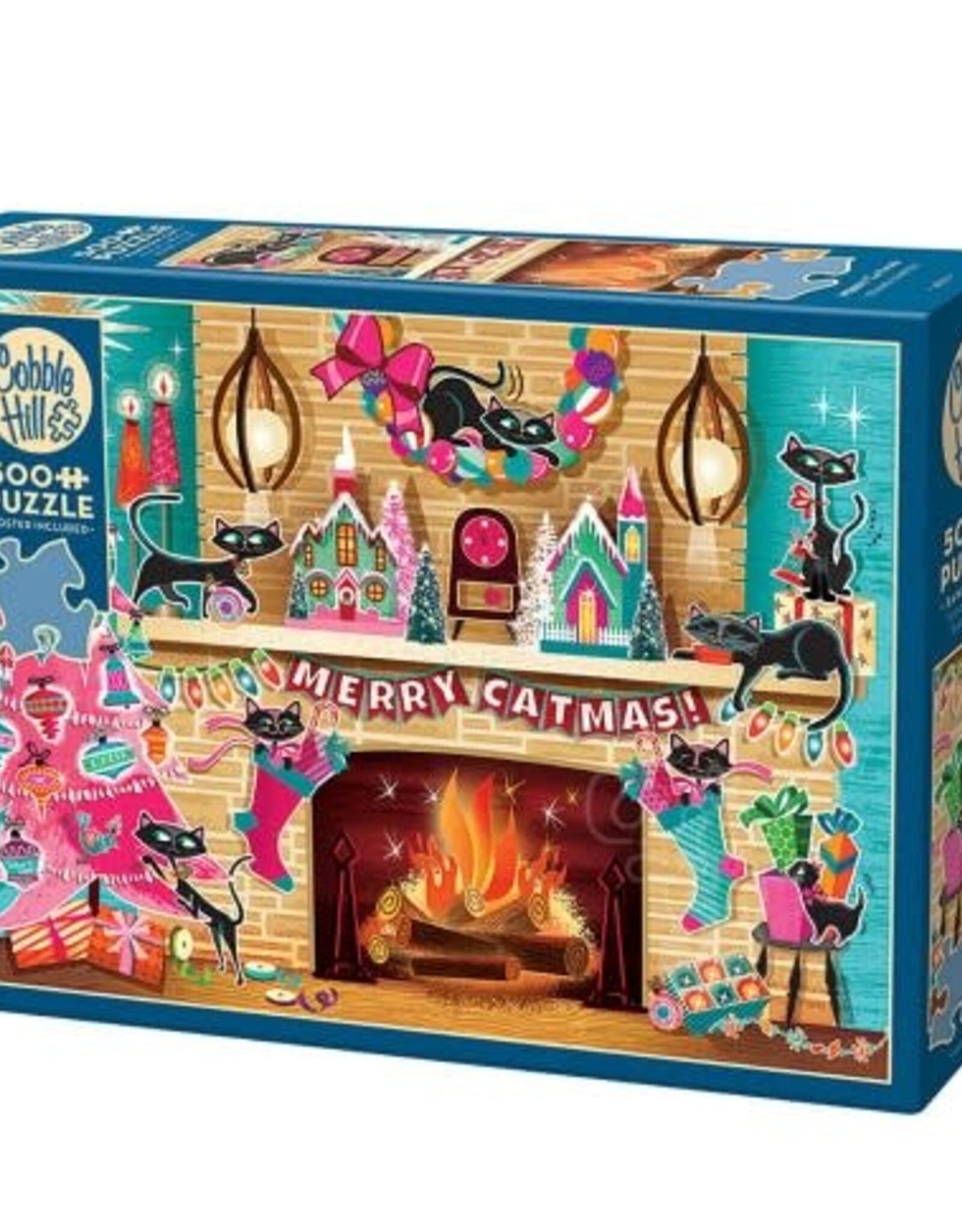 Cobble Hill Merry Catmas 500pc
