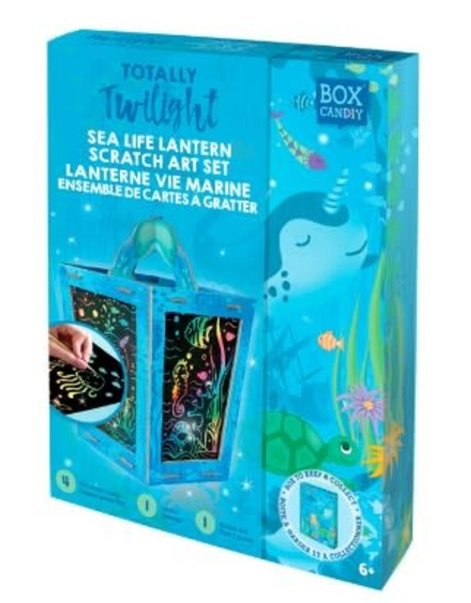 Box Candiy BOX CANDIY- TOTALLY TWILIGHT - SEA LIFE LANTERN TO SCRATCH ART SET