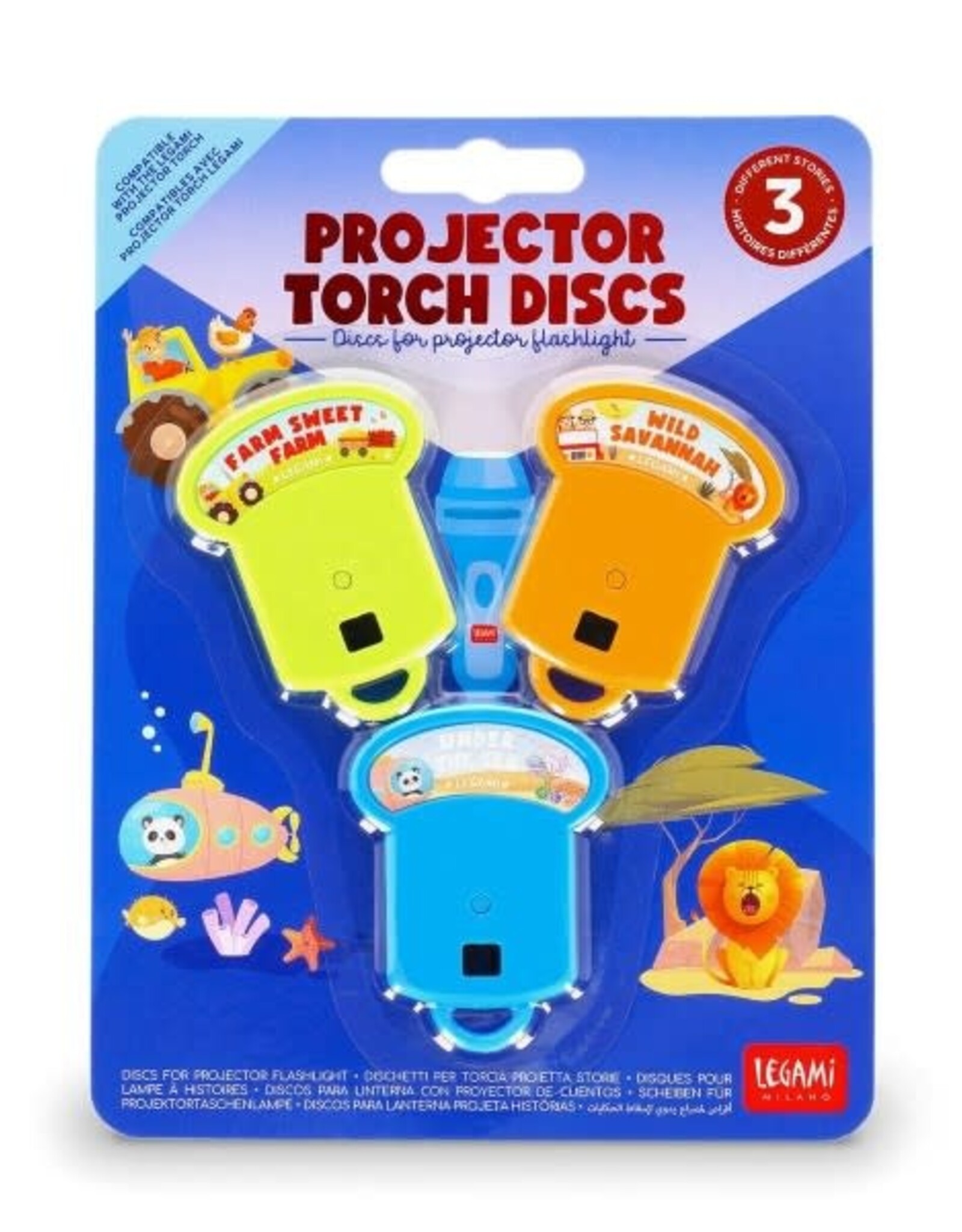 Legami Legami Projector Flashlight-set of 3 discs