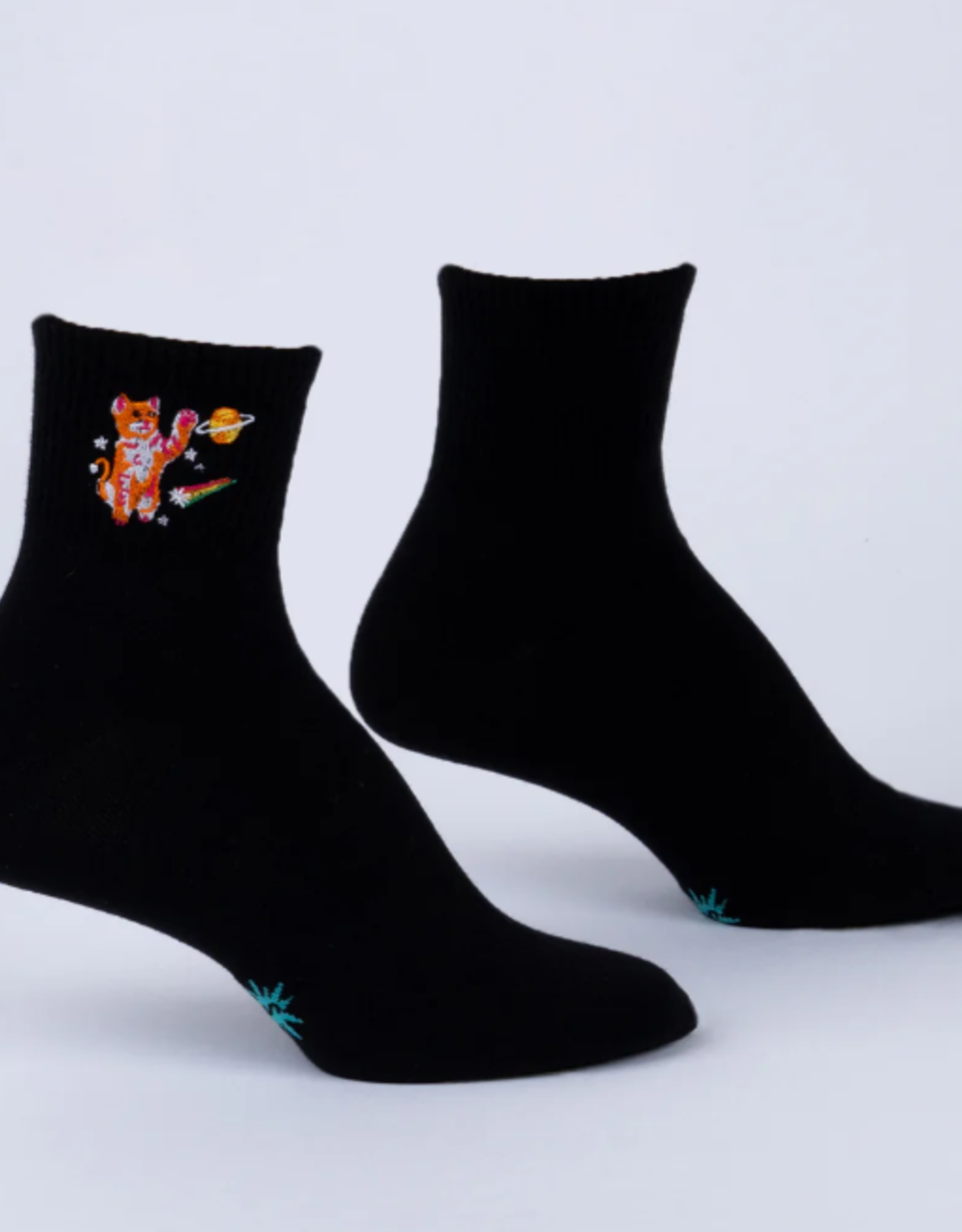 Sock It To Me Quarter Crew - Space Cats