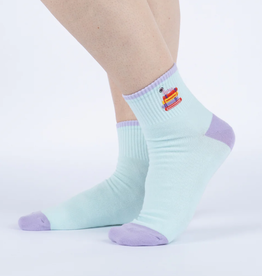 Sock It To Me Quarter Crew - Book Worm
