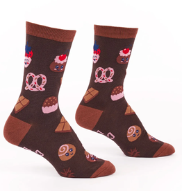 Sock It To Me Women's Crew - Just Here for the Chocolate