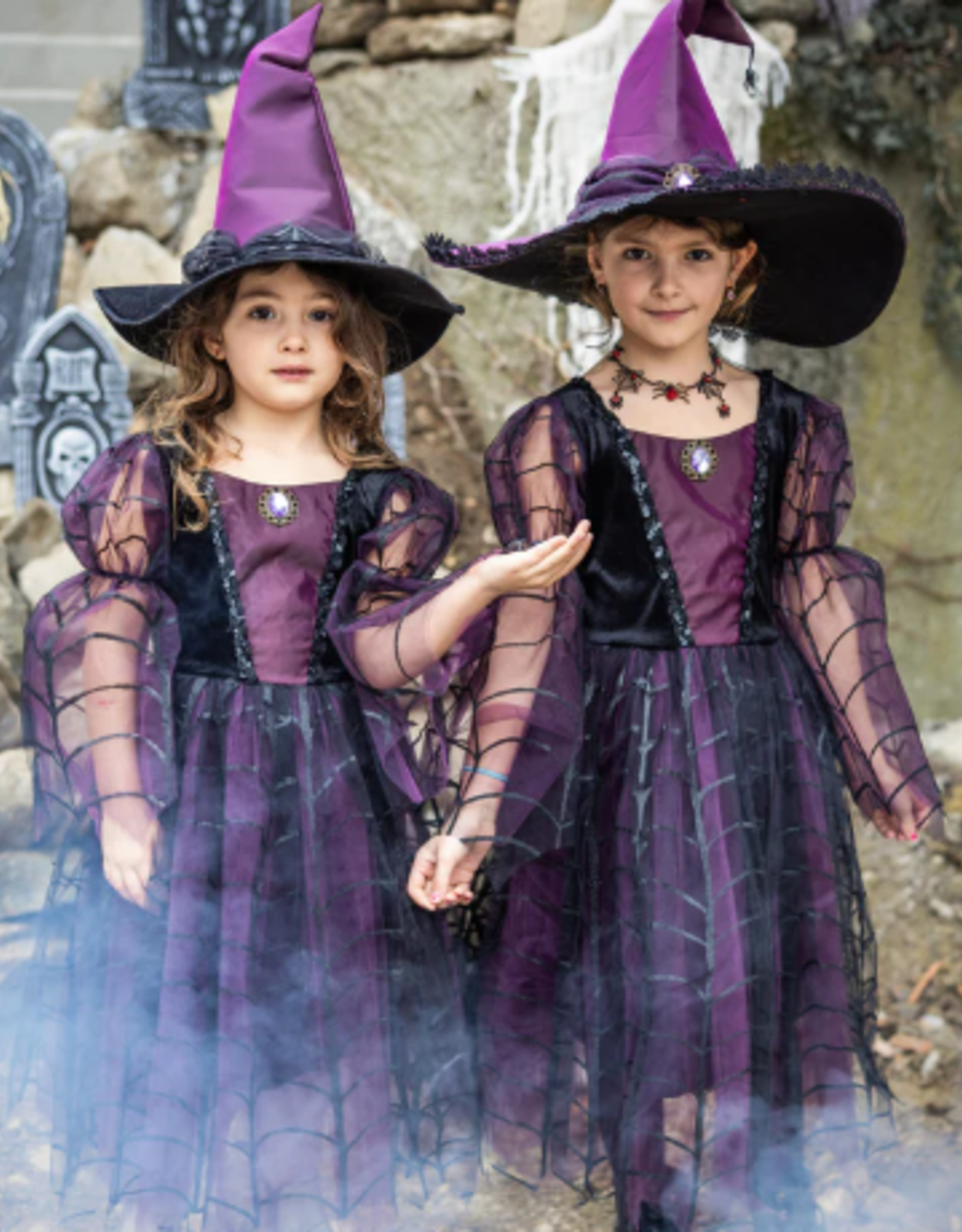 Great Pretenders Amethyst the Spider Witch Dress with Hat Size 5-6
