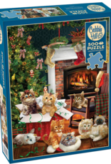 Cobble Hill Christmas Kittens 500pc