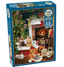 Cobble Hill Christmas Kittens 500pc