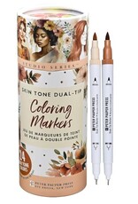 Peter Pauper Press Skin Tone Dual - Tip Coloring Markers