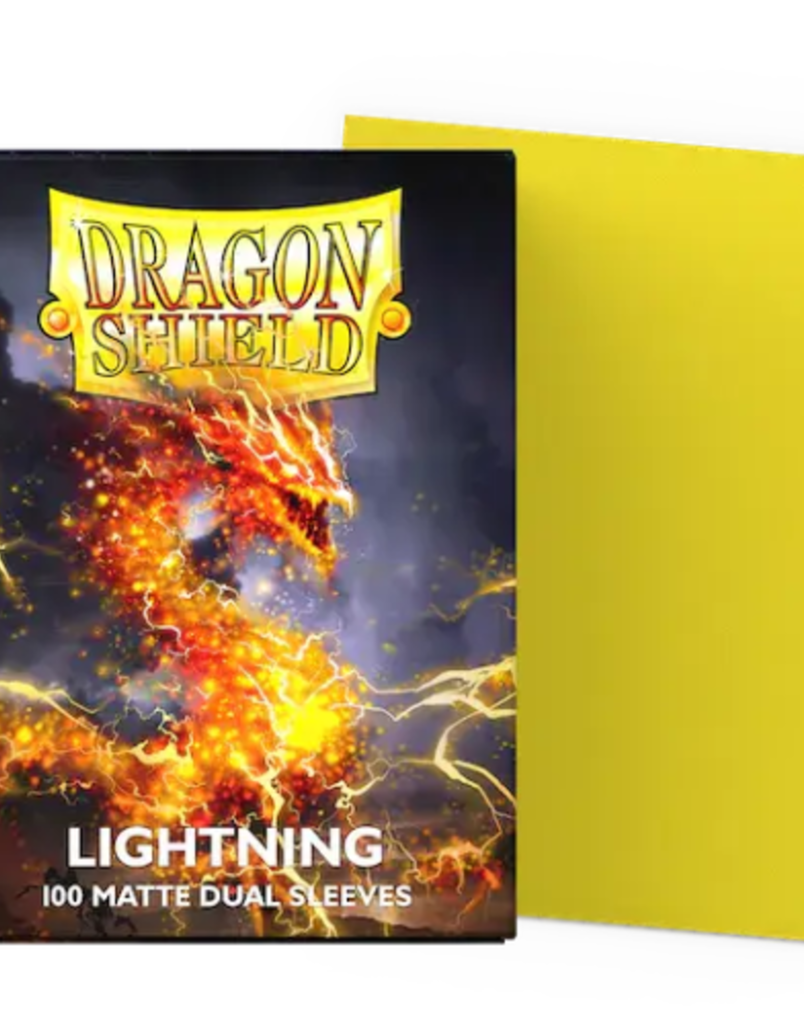 Dragon Shield Sleeves - Dragon Shield -  Matte DUAL Lightning (Yellow) (100)