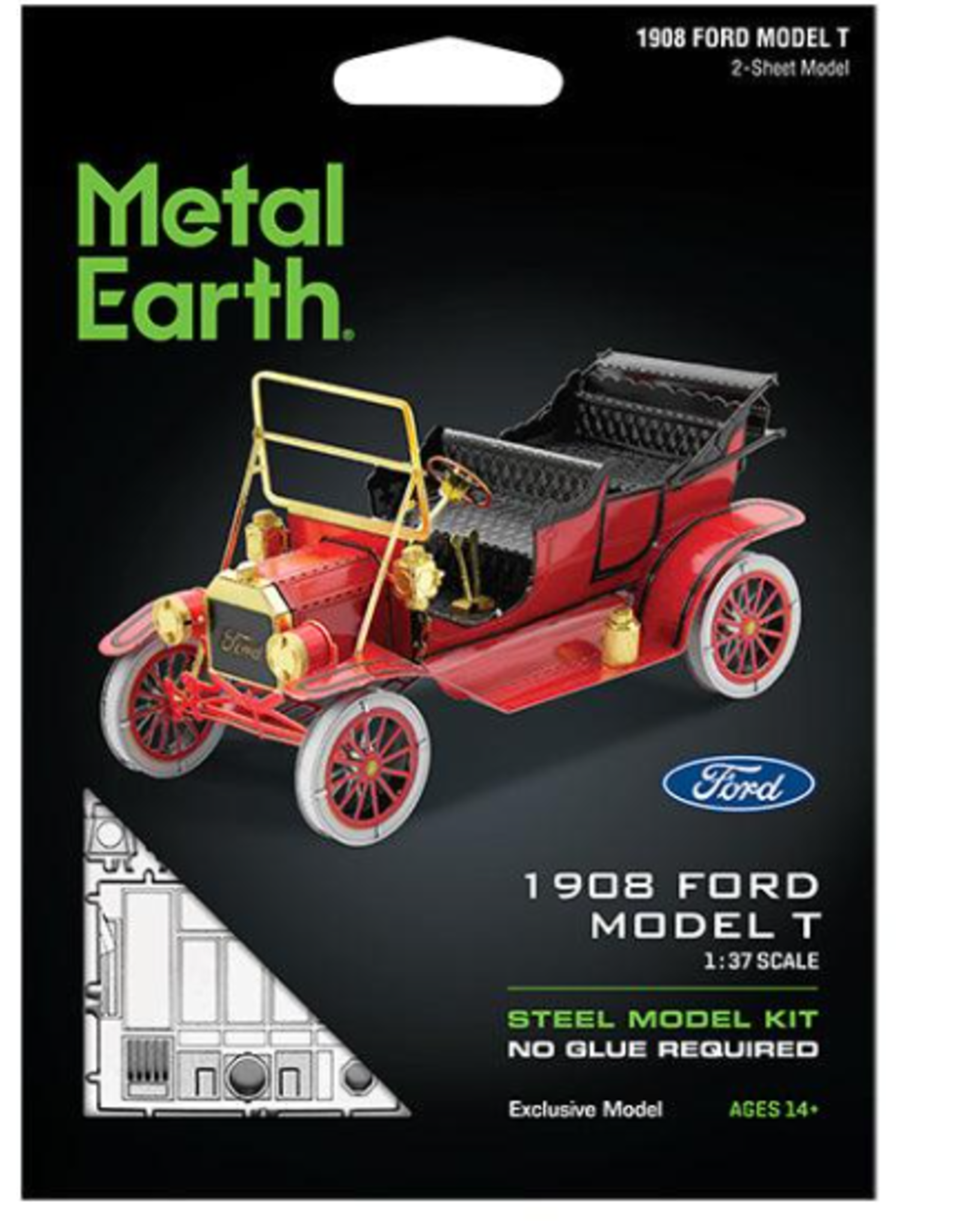 MetalEarth M.E. FORD - 1908 Model T - Red