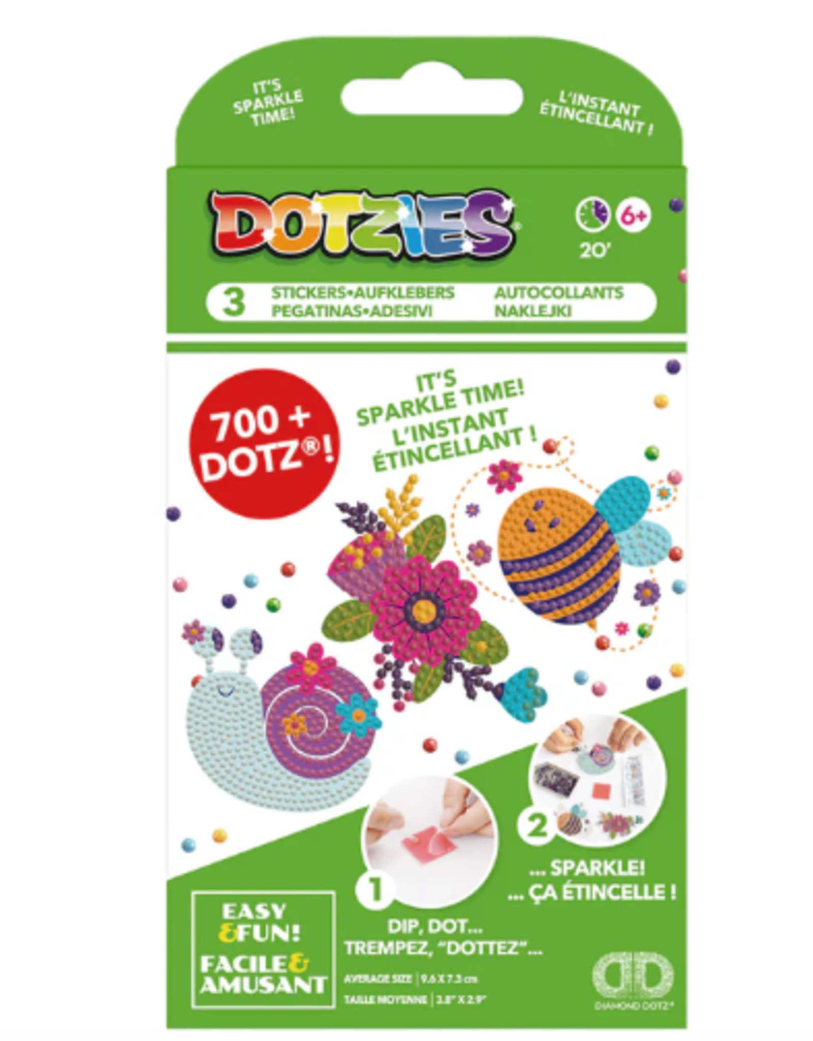 Diamond Dotz Dotzies Stickers(3) Garden friends 9,6x7,3