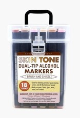 Peter Pauper Press Skin Tone Dual Tip Alcohol Markers/18