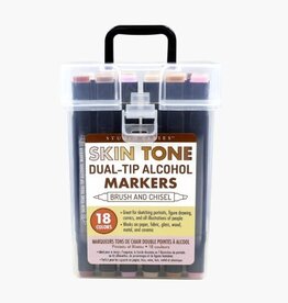 Peter Pauper Press Skin Tone Dual Tip Alcohol Markers/18