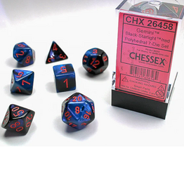 Chessex Gemini 7-Die Set Black-Starlight/Red