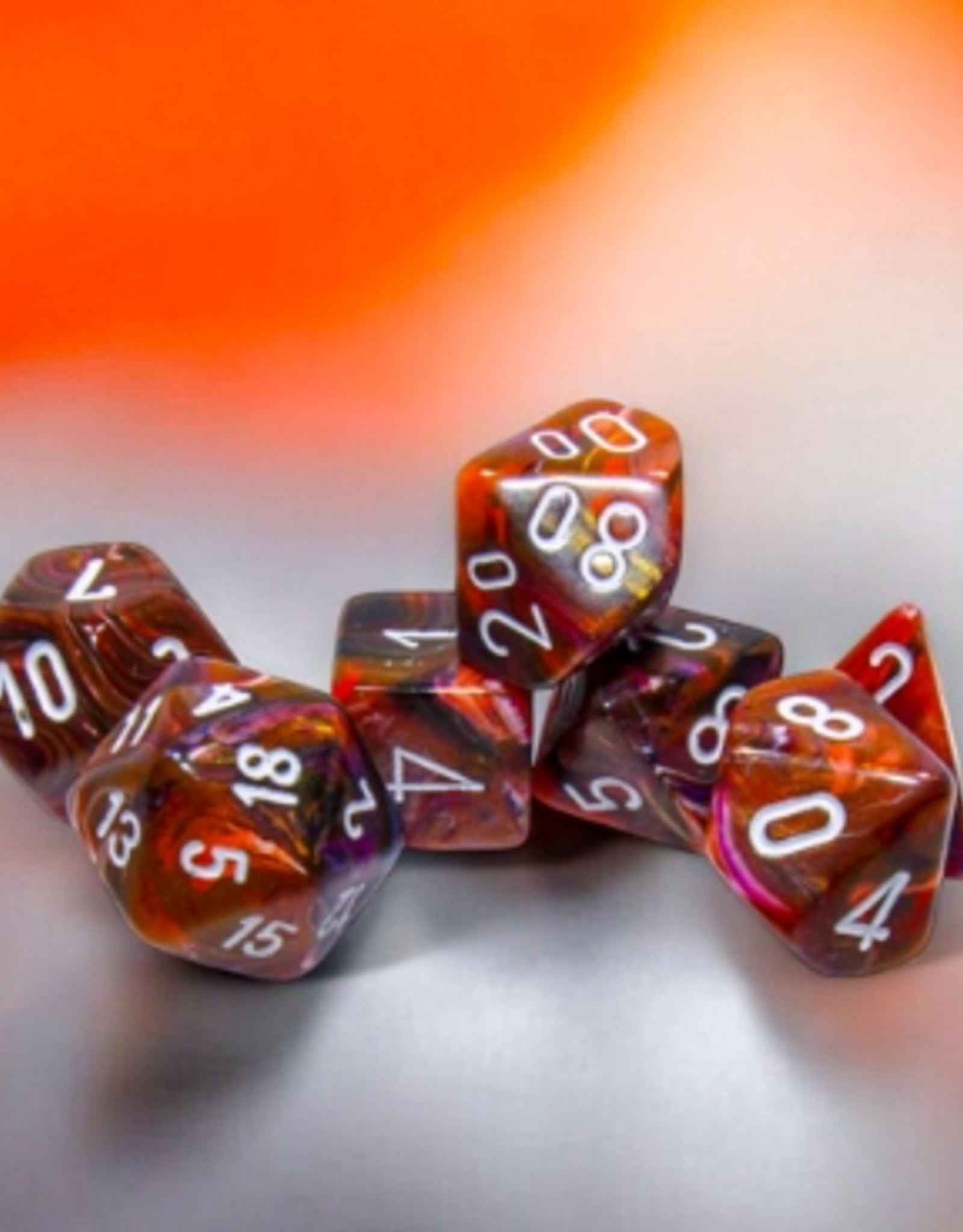 Chessex Dice - 7pc Festive - Symphony/White Polyhedral