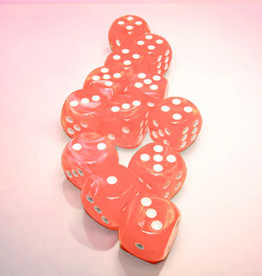 Chessex Festive 12D6 Dahlia/White Luminary 16mm