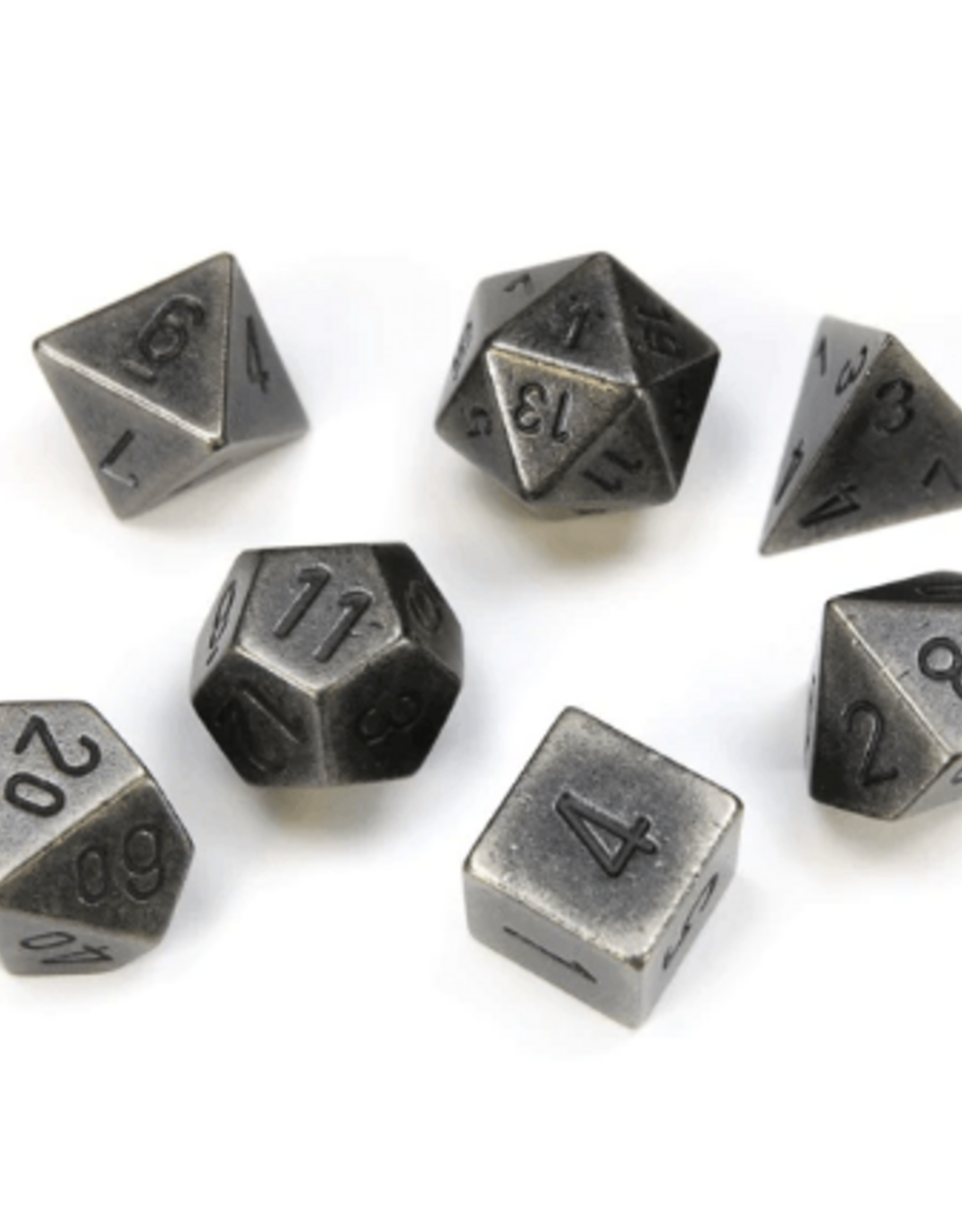 Chessex Metal 7-Die Set Dark Metal