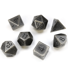 Chessex Metal 7-Die Set Dark Metal
