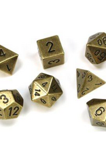 Chessex Metal 7-Die Set Old Brass