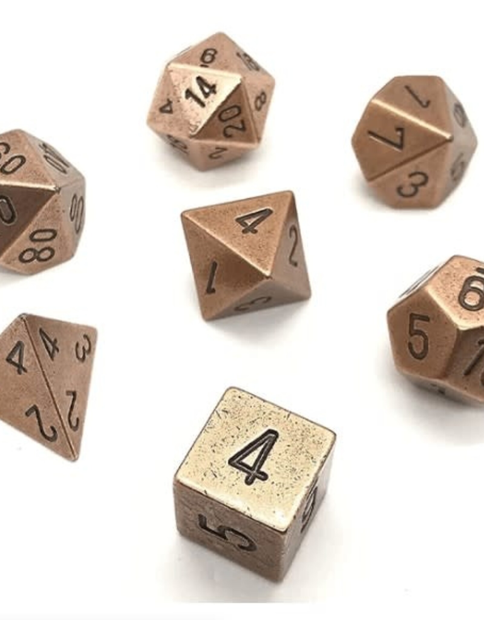 Chessex Metal 7-Die Set Copper