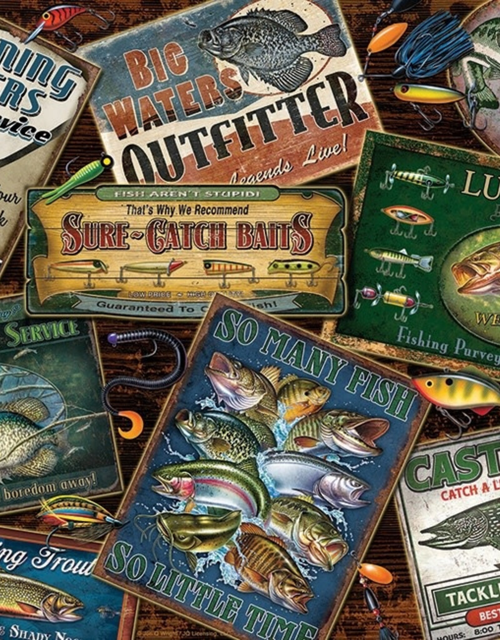 Cobble Hill Fish Signs 1000pc (CH80130)