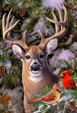 Cobble Hill One Deer Two Cardinals 500pc (CH85014)