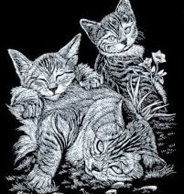 EGRVart Tabby Cat and Kittens