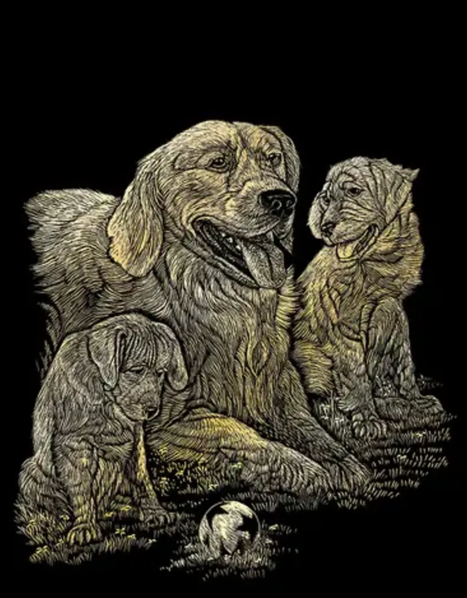 Royal & Langnickel EGRVart Golden Retriever and Puppies