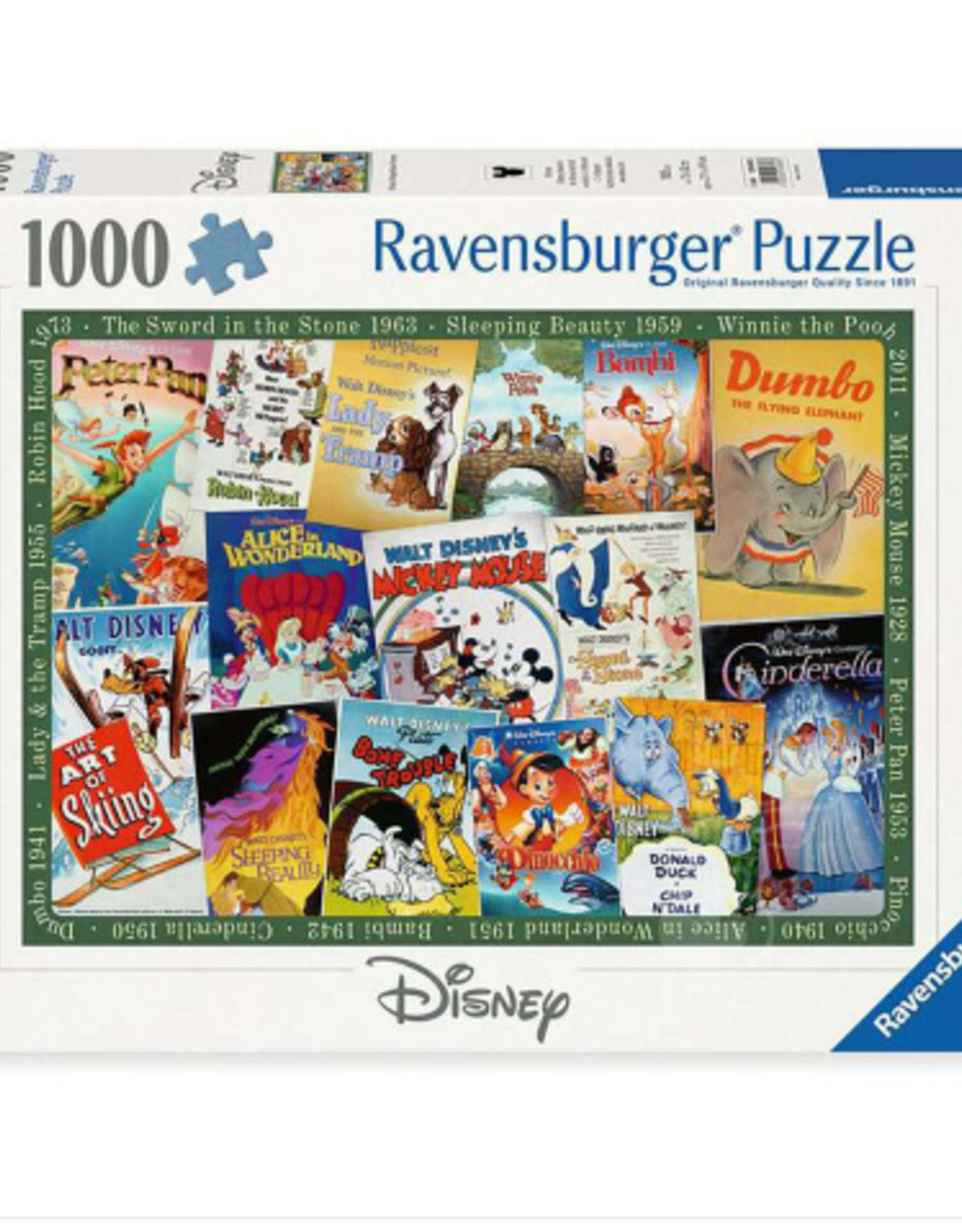 Ravensburger Disney Vintage Movie Posters 1000pc Puzzle