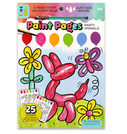 Bright Stripes Paint Pages - Party Animals