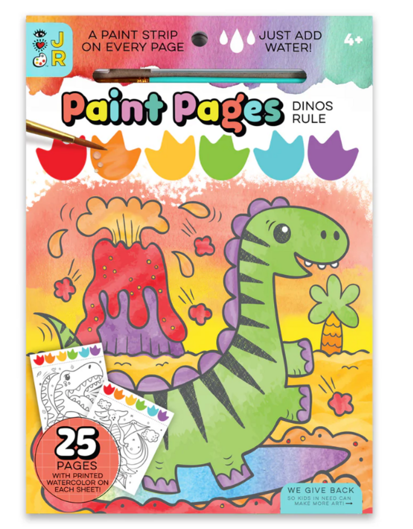 Bright Stripes Paint Pages - Dinos Rule