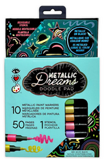 Bright Stripes Metallic Dreams Doodle Pad