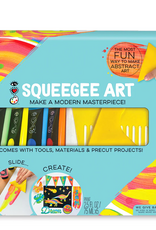 Bright Stripes Squeegee Art