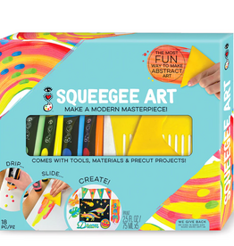 Bright Stripes Squeegee Art