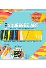 Bright Stripes Squeegee Art