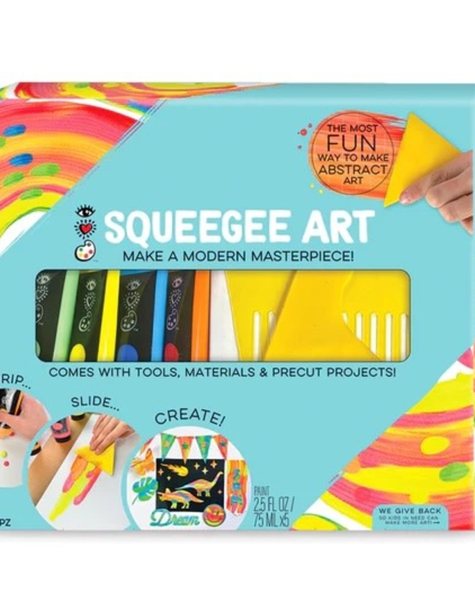 Bright Stripes Squeegee Art