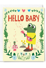 Happy Just Happy Card Hello Baby Frog