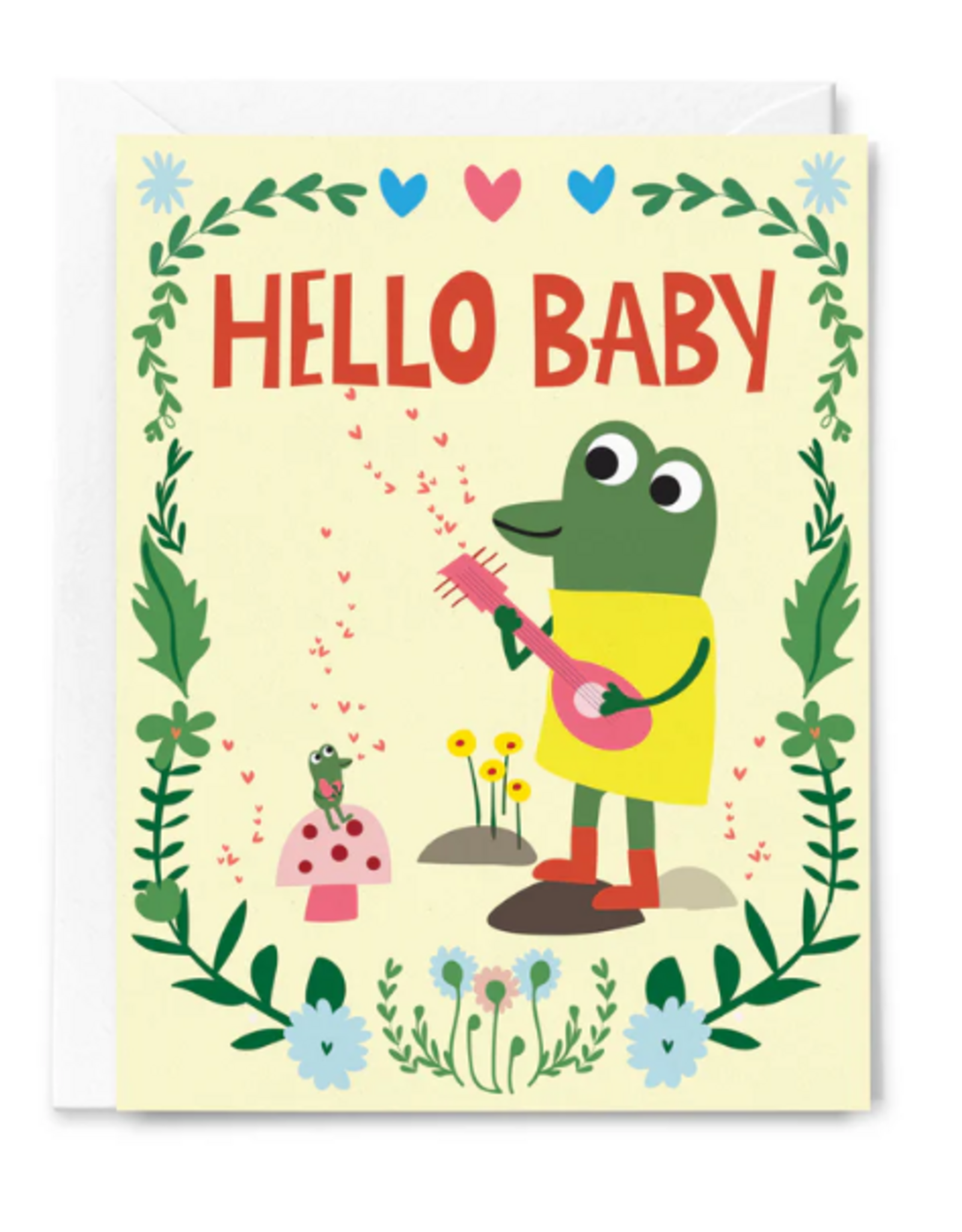 Happy Just Happy Card Hello Baby Frog