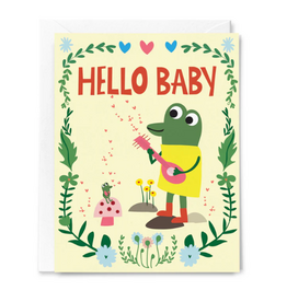 Happy Just Happy Card Hello Baby Frog