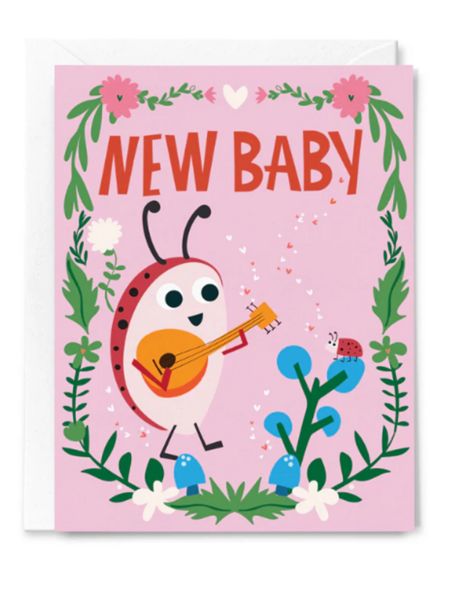Happy Just Happy Card New Baby Ladybug