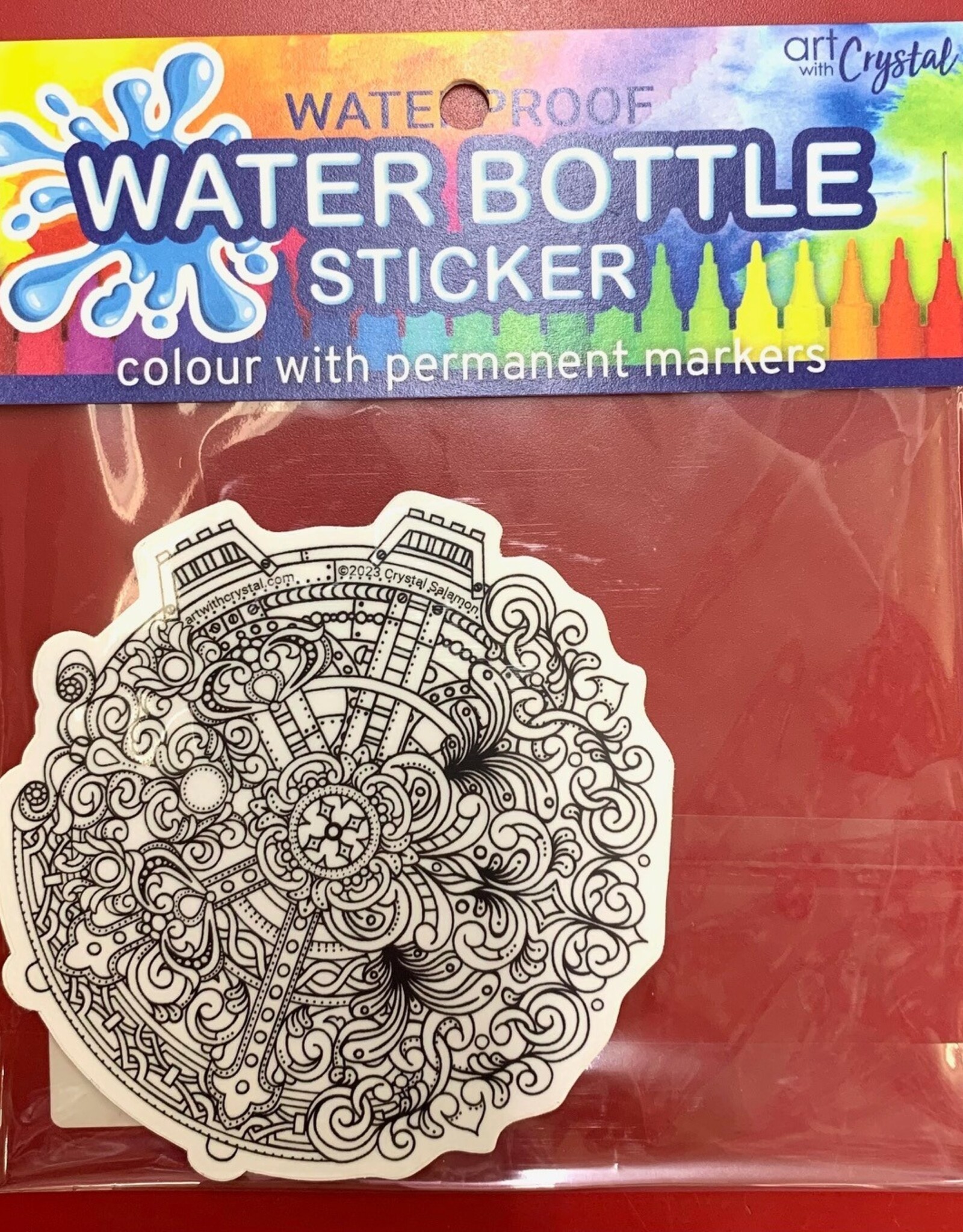 Crystal Salamon Colouring Sticker - Mandala