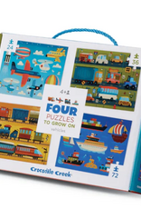 Crocodile Creek Four Puzzles - Vehicles