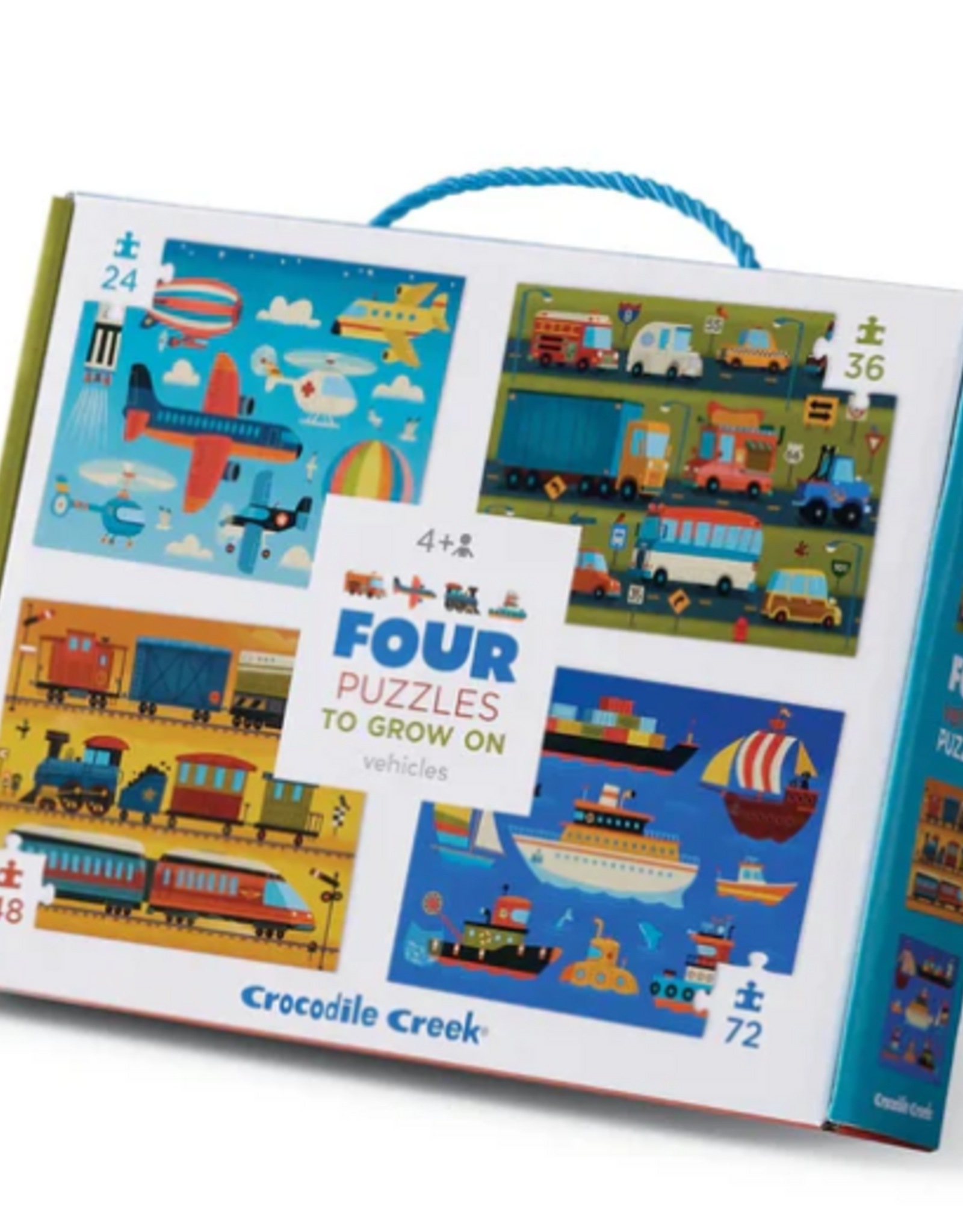 Crocodile Creek Four Puzzles - Vehicles