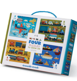 Crocodile Creek Four Puzzles - Vehicles