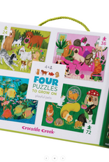 Crocodile Creek Four Puzzles - Playful Pets