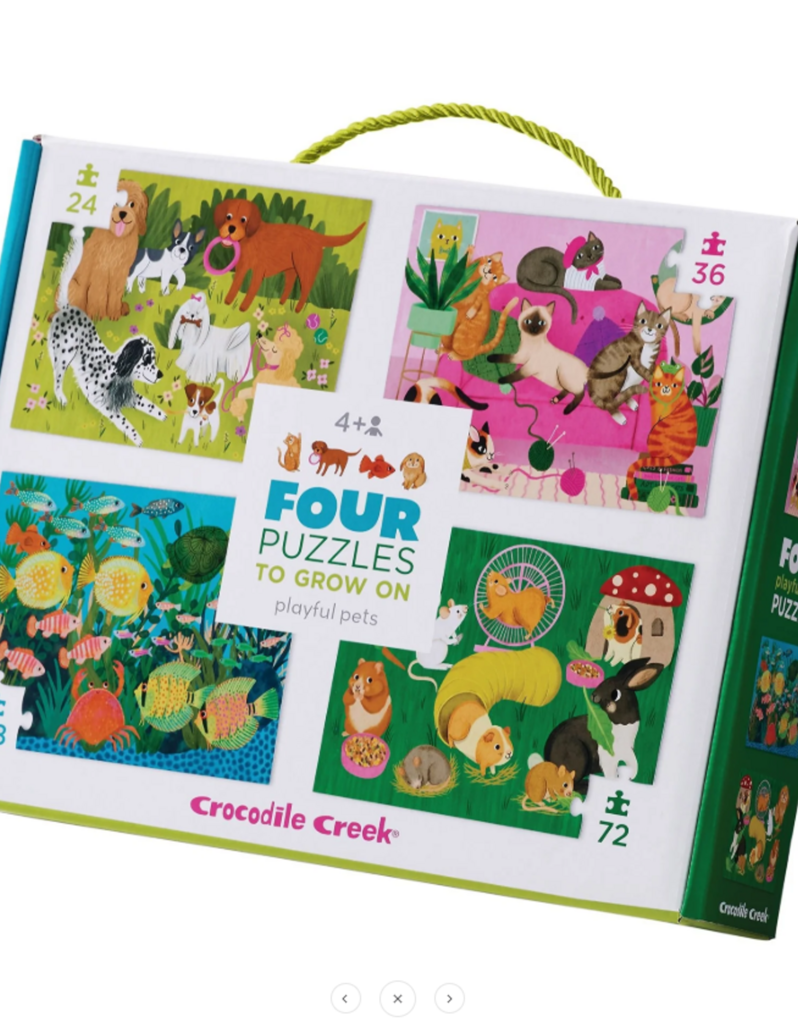 Crocodile Creek Four Puzzles - Playful Pets