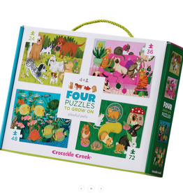 Crocodile Creek Four Puzzles - Playful Pets